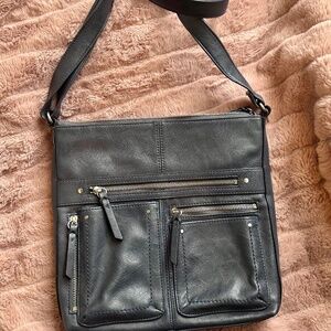 INC International Concepts Smoky Blue Crossbody Bag | Like New